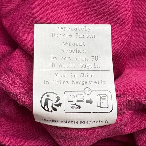 NWT GRACE KARIN Berry Pink Faux Wrap Blouse with Chiffon Split Sleeves M - Picture 11 of 12